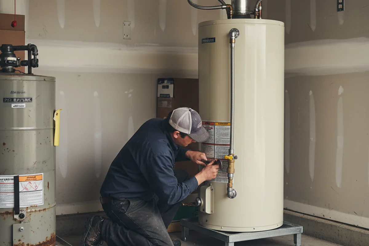 Water heater and shutoff valve replacement in Grand Chain